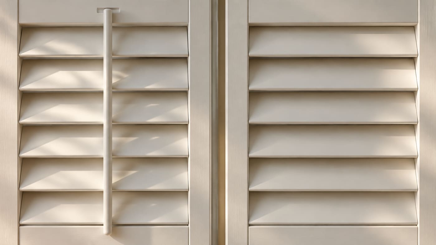 A centre tilt rod beside a hidden clearview tilt